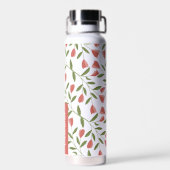 Vrouwelijke Roze Bloesems Bloemenwijnstok Waterfles (Achterkant)