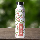 Vrouwelijke Roze Bloesems Bloemenwijnstok Waterfles