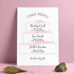 Vrouwelijke Roze Elegante Gelaagde Cake Smaken Poster