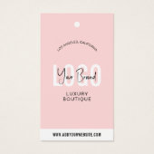 Vrouwelijke Roze Kleding Labels Boutique Hang Labe Visitekaartje (Voorkant)