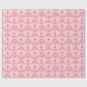Vrouwelijke Roze Kroonluchter Gift Wrap Papier (Vlak)