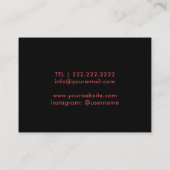 Vrouwelijke roze lippen en zwarte make-up schoonhe visitekaartje (Achterkant)