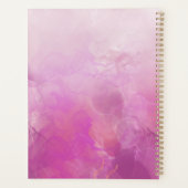 Vrouwelijke roze marmeren drijvende inkt Custom na Planner (Achterkant)
