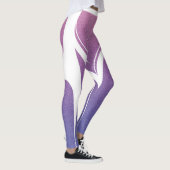 Vrouwelijke Roze Paarse Glitter Hart Bum Gym Leggings (Rechts)