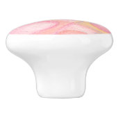  Vrouwelijke Roze Pastel Hearts artwork Keramische Knop (Zijkant)