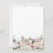 Vrouwelijke Roze Rozen Bloemen Pensioen Viering Kaart (Achterkant)