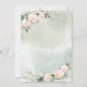 Vrouwelijke roze Waterverf bloemen Verjaardag Kaart (Achterkant)