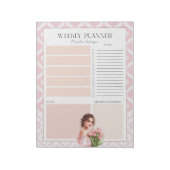 Vrouwelijke Roze Weekplanner Notitieblok (Linkerzijde)