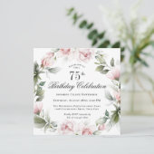 Vrouwelijke Rozen 75ste Verjaardagsfeest Kaart (Staand voorkant)