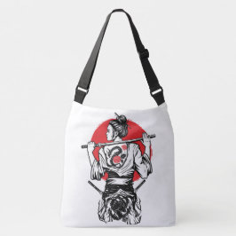 Vrouwelijke samoerai-krijger – Dragon Rose-tatoeag Crossbody Tas