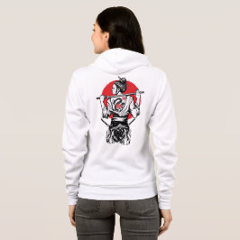Vrouwelijke samoerai-krijger – Dragon Rose Tattoo  Hoodie