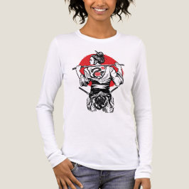 Vrouwelijke samoerai-krijger – Dragon Rose Tattoo  Tri-Blend Shirt