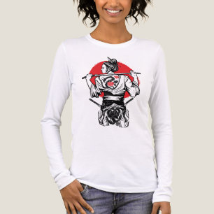 Vrouwelijke samoerai-krijger – Dragon Rose Tattoo Tri-Blend Shirt