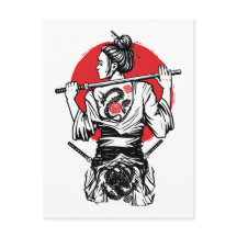 Vrouwelijke Samurai Drakon Roos – Japanse Krijger
