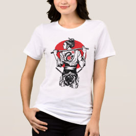 Vrouwelijke Samurai Krijger – Dragon Roos Tattoo J Tri-Blend Shirt