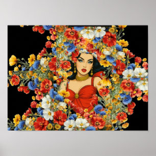 Vrouwelijke schoonheid Wall Art - Vrouw Poster