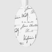 Vrouwelijke schrijvers dubbelzijdig ornament (voorkant)