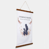 Vrouwelijke Silhouet Bloemen Wandtapijt Hangend Wandkleed (Gebogen)