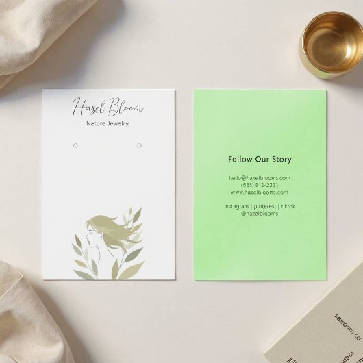 Vrouwelijke Soft Foliage Hair Silhouette Kaart