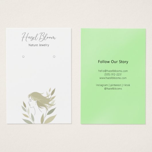 Vrouwelijke Soft Foliage Hair Silhouette Kaart (Voorkant /achterkant)