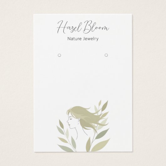 Vrouwelijke Soft Foliage Hair Silhouette Kaart (Voorkant)