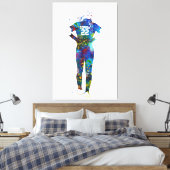 Vrouwelijke Softbalspeler Canvas Afdruk (Insitu (Slaapkamer))