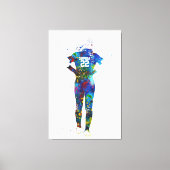 Vrouwelijke Softbalspeler Canvas Afdruk (Voorkant)