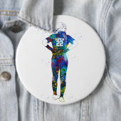 Vrouwelijke Softbalspeler Ronde Button 6,0 Cm (In situ)