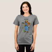 Vrouwelijke software-engineer wiens hobby tuiniere Tri-Blend shirt (Voorkant volledig)