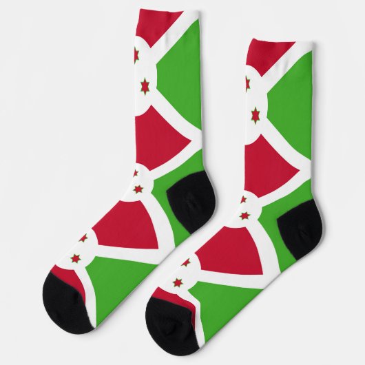 Vrouwelijke sokken met Burundese vlag (Links)