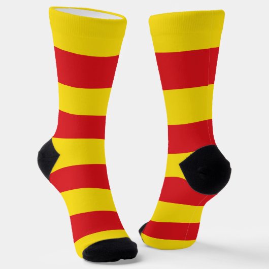 Vrouwelijke sokken met Catalaanse vlag (Gebogen)
