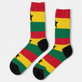 Vrouwelijke sokken met Ghanese vlag (Links)