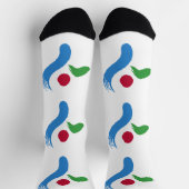 Vrouwelijke sokken met vlag van Seoul, Zuid-Korea (Top)