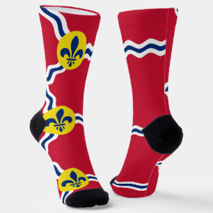 Vrouwelijke sokken met vlag van St. Louis, Missour