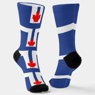 Vrouwelijke sokken met vlag van Toronto, Canada