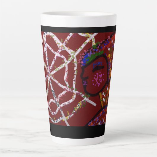 Vrouwelijke Spin Farao Latte Mok (Voorkant)