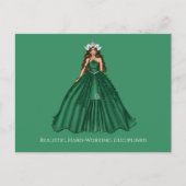 Vrouwelijke Steenbok Godin Mode Illustratie Briefkaart (Voorkant)