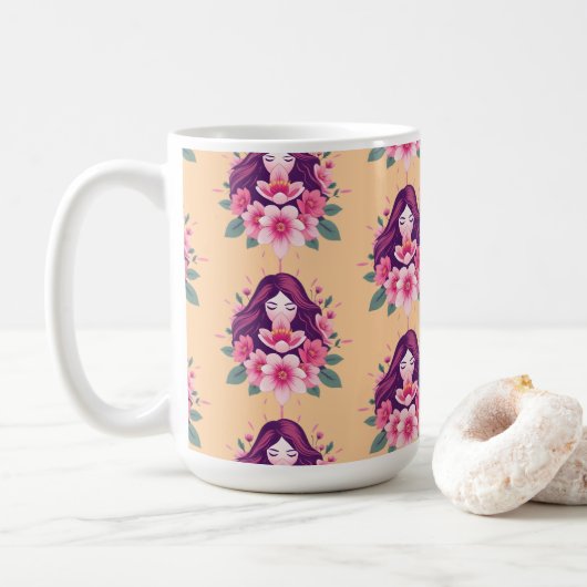 Vrouwelijke Sterkte & Schoonheid Koffie Cup Koffiemok (Met donut)