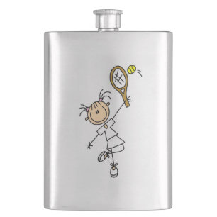 Vrouwelijke Stick Figure Tennisspeler Flacon