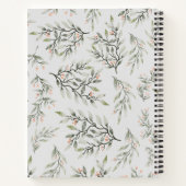 Vrouwelijke stijl groen Hand geschilderde bloesem Notitieboek (Achterkant)