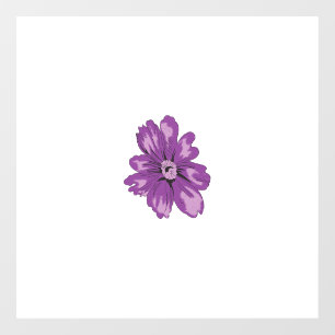 Vrouwelijke stijl, Licht Paars, Gebleekt Cederhout Raamsticker