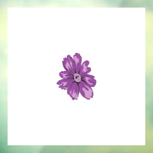 Vrouwelijke stijl, Licht Paars, Gebleekt Cederhout Raamsticker (Vel 3)