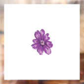 Vrouwelijke stijl, Licht Paars, Gebleekt Cederhout Raamsticker (Vel 2)