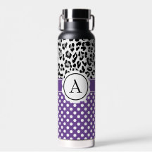 Vrouwelijke stippen en dierenprint monogram
