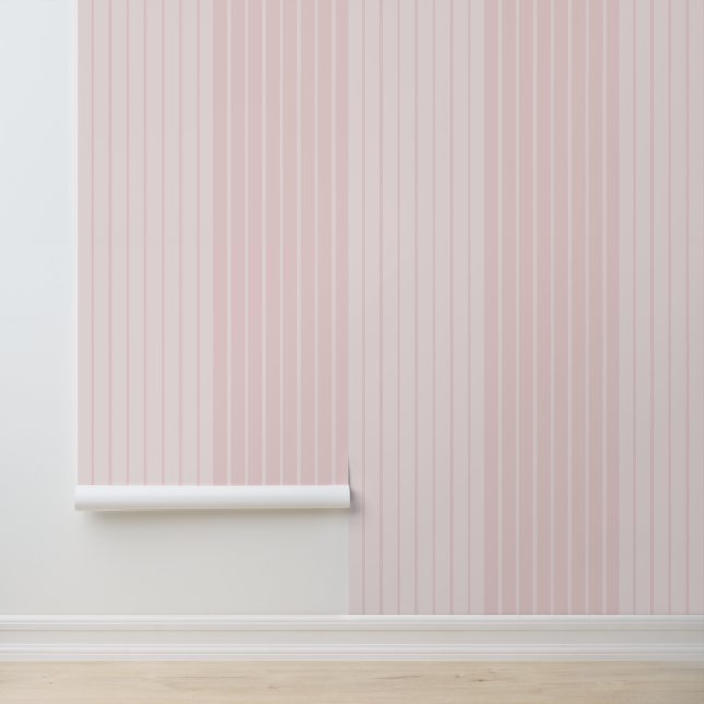 Vrouwelijke strepen in Blush Behang (Applicatie)