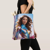 VROUWELIJKE SUPERHELD - SCI-FI FANTASY TOTE BAG (Dichtbij)