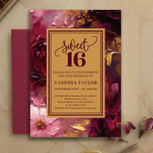 Vrouwelijke Sweet Sixteen Bourgondië Bloemrijke Go