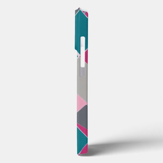 Vrouwelijke symmetrische lijnen in blauwgroen heet Case-Mate iPhone case (Achterkant / Links)