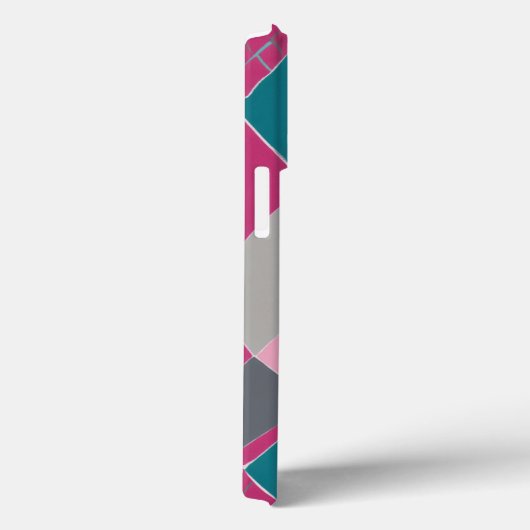 Vrouwelijke symmetrische lijnen in blauwgroen heet Case-Mate iPhone case (Achterkant / Rechts)