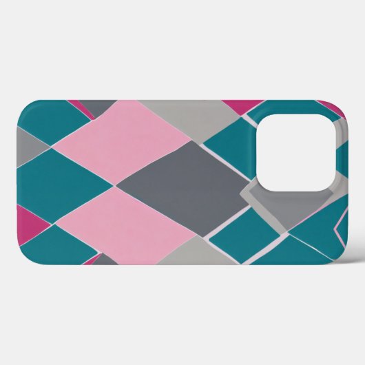 Vrouwelijke symmetrische lijnen in blauwgroen heet Case-Mate iPhone case (Achterkant (horizontaal))
